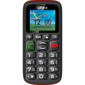 Maxcom MM428BB (Dual Sim) with Large Buttons, FM Radio (Works without Handsfree), Torch and Emergency Button Black