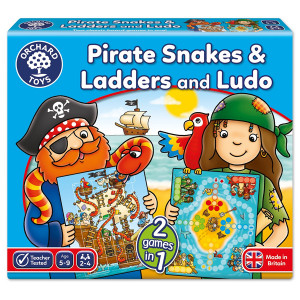 Orchard Toys Pirate Snakes and Ladders & Ludo Board Game ORCH040