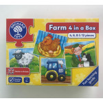 Orchard Toys "Φάρμα - 4 παζλ μέσα στο κουτί" (Farm 4 in a boxJigsaw) Ηλικίες 3+ ετών ORCH529