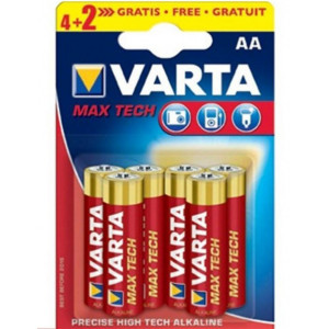 VARTA 4706 συσκ.6 AΛΚΑΛΙΚΗ MAX TECH AA (4+2) 4706101436