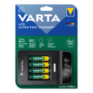 VARTA 57685101441 LCD ULTRA FAST CHARGER + 4X56706 57685101441