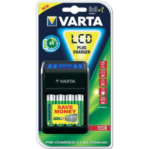 VARTA LCD PLUG CHARGER + 4xAA 2100 mAh 57677101441