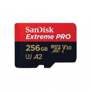 SanDisk Extreme PRO microSDXC 256GB + SD Adapter + 2 years RescuePRO Deluxe SDSQXCD-256G-GN6MA