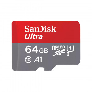 SanDisk SDSQUAB-064G-GN6MA Ultra microSDXC 64GB + SD Adapter 140MB/s  A1 Class 10 UHS-I SDSQUAB-064G-GN6MA