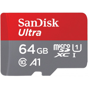 SanDisk Ultra Android microSDXC 64GB + SD Ad CL.10 100MB/s SDSQUAR-064G-GN6MA