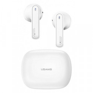 USAMS earbuds US-SM001 με θήκη φόρτισης, True Wireless, Λευκά BHUSM01