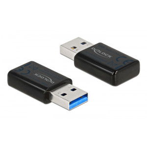 DELOCK USB αντάπτορας δικτύου WLAN 12550, dual band, DFS, μαύρος 12550