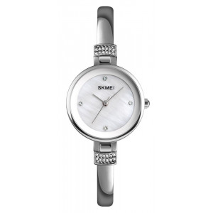 SKMEI γυναικείο ρολόι 1409SI, με μεταλλικό μπρασελέ, 28mm, 3 ATM, ασημί 1409SI
