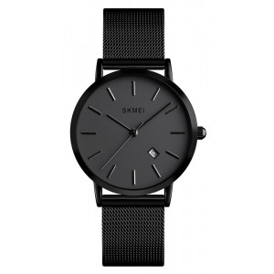 SKMEI γυναικείο ρολόι 1530BK, με μεταλλικό μπρασελέ, 33mm, 3 ATM, μαύρο 1530BK