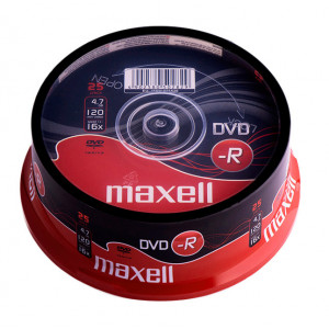 MAXELL DVD-R, 4.7GB/120min, 16x speed, Cake 25 275520-40-TE