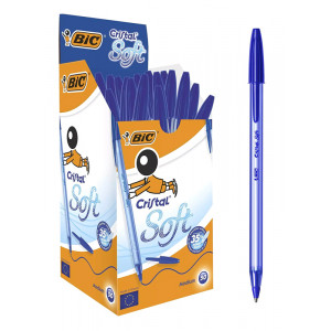 BIC στυλό διαρκείας Cristal Soft με μύτη 1.2mm, μπλε, 50τμχ 3086123355361