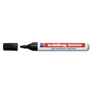 EDDING ανεξίτηλος μαρκαδόρος 3000, 1.5-3mm, επαναγεμιζόμενος, μαύρος 4-3000001