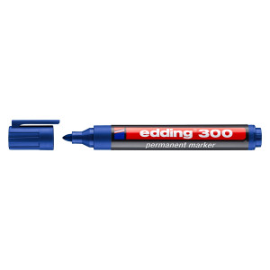 EDDING ανεξίτηλος μαρκαδόρος 300, 1.5-3mm, επαναγεμιζόμενος, μπλε 4-300003