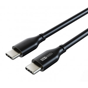 CABLETIME καλώδιο USB-C CM100, PD100W, E-MARK, USB 2.0, 5A, 1m, μαύρο 5210131037973