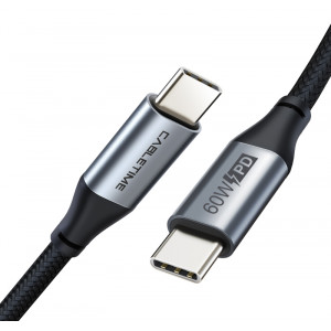 CABLETIME καλώδιο USB-C M-M C160, PD60W, USB 2.0, 1m, μαύρο 5210131037980