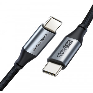 CABLETIME καλώδιο USB Type-C C160, PD100W, USB 2.0, 5A, 2m, μαύρο 5210131038000
