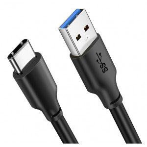 CABLETIME καλώδιο USB-A σε USB-C C160, USB 3.0, 3A, 0.25m, μαύρο 5210131038192