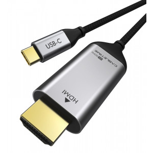 CABLETIME καλώδιο USB-C σε HDMI C160, Coaxial, 4K, 1.8m, μαύρο 5210131038260