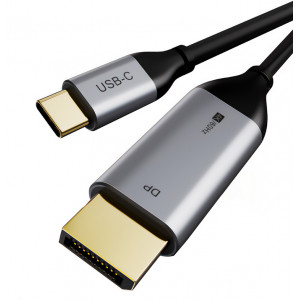 CABLETIME καλώδιο USB-C σε DisPlayPort C160, 4k/60hz, 1.8m, μαύρο 5210131038284