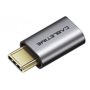 CABLETIME αντάπτορας OTG USB-C σε USB Micro B C160, USB 2.0, γκρι 5210131038482