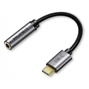 CABLETIME καλώδιο USB Type-C σε 3.5mm C160, Digital Version, 0.1m, μαύρο 5210131038529