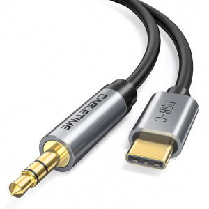 CABLETIME καλώδιο AUX USB Type-C σε 3.5mm C160, 1m, μαύρο 5210131038543