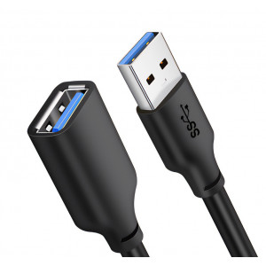 CABLETIME καλώδιο USB 3.0 C160, M-F, 5Gbps, 2m, μαύρο 5210131038635