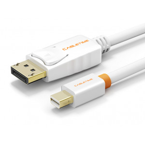 CABLETIME καλώδιο Mini DisplayPort σε DisplayPort AV588, 4K, 1.8, λευκό 5210131038710