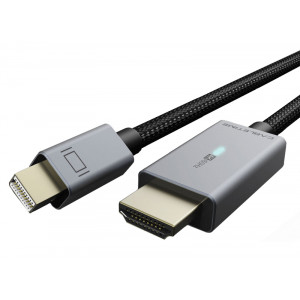 CABLETIME καλώδιο Mini DisplayPort σε HDMI AV588, με LED 4K, 1.8m, μαύρο 5210131038840