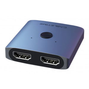 CABLETIME HDMI 2.0 Switch CTHS4K, με κουμπί, 2 in 1, 4K, γκρι 5210131039175