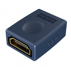 CABLETIME αντάπτορας HDMI F/F AV599, 4K/1080P, gold plated, μπλε 5210131039434