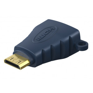 CABLETIME αντάπτορας Mini HDMI C σε HDMI AV599, with Ring, 4K, μπλε 5210131039441