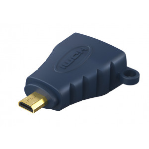 CABLETIME αντάπτορας Micro HDMI D σε HDMI AV599, with Ring, 4K, μπλε 5210131039458