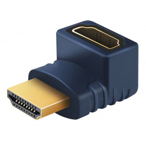 CABLETIME αντάπτορας HDMI αρσενικό σε θηλυκό AV599, γωνιακός, 4K, μπλε 5210131039465