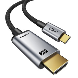 CABLETIME καλώδιο USB-C σε HDMI C160, 4K, gold plated, 1.8m, μαύρο 5210131055960