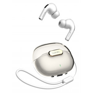 LDNIO earphones με θήκη φόρτισης T02, True Wireless, HiFi, λευκά 5210131078662