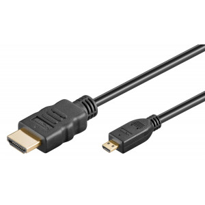 GOOBAY καλώδιο HDMI σε HDMI Micro 53787 με Ethernet, 4K, 5m, μαύρο 53787