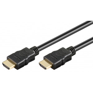 GOOBAY καλώδιο HDMI 2.0 με Ethernet 58572, HDR, 30AWG, 4K, 1m, μαύρο 58572
