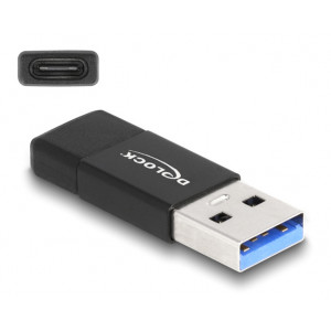 DELOCK αντάπτορας USB 3.2 Gen 2 σε USB Type-C, 10Gbps, μαύρος 60001