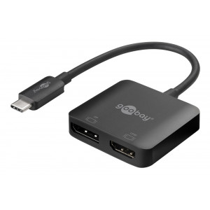 GOOBAY αντάπτορας USB-C σε DisplayPort & HDMI 60172, 4K, μαύρος 60172
