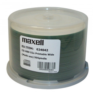 MAXELL CD-R 624042, 700ΜΒ, 80min, 52x speed, spindle, 50τμχ 624042