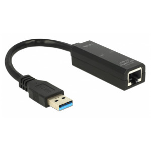 DELOCK αντάπτορας USB 3.0 σε RJ45 62616, 1000Mbps, μαύρος 62616