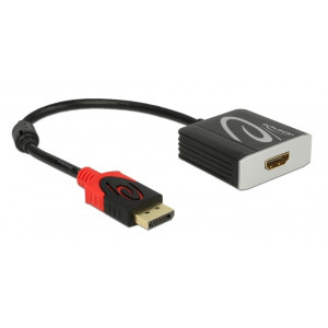DELOCK αντάπτορας DisplayPort 1.2 σε HDMI 62734, 4K, 20cm, μαύρος 62734