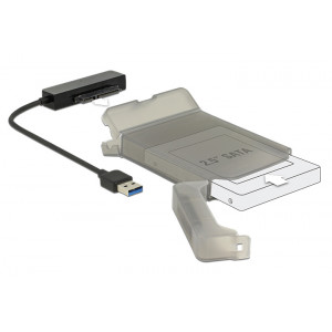 DELOCK αντάπτορας USB σε SATA 62742 με θήκη για 2.5 HDD/SSD, 6Gbps 62742