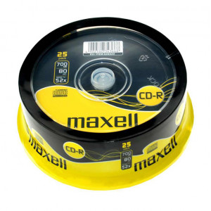 MAXELL CD-R, 700MB/80min, 52x speed, Cake 25 628522-40-TE