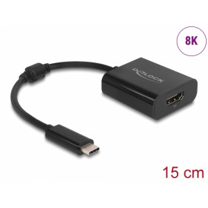 DELOCK αντάπτορας USB-C σε HDMI 64175, 8K/30Hz, HDR, μαύρος 64175