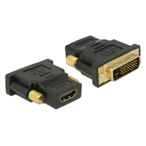 DELOCK αντάπτορας DVI 24+1 σε HDMI 65466, 4K, gold-plated, μαύρος 65466