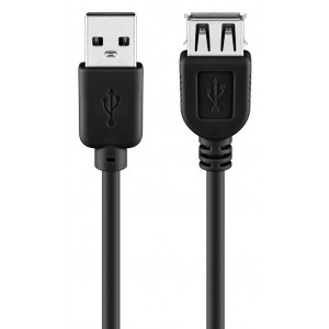 GOOBAY καλώδιο USB 2.0 σε USB (F) 68903, copper, 1.8m, μαύρο 68903