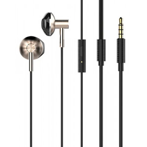 LDNIO earphones με μικρόφωνο HP09, 3.5mm, 1.2m, ροζ χρυσό 6933138600696