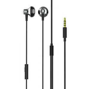 LDNIO earphones με μικρόφωνο HP08, 3.5mm, 1.2m, γκρι 6933138600702